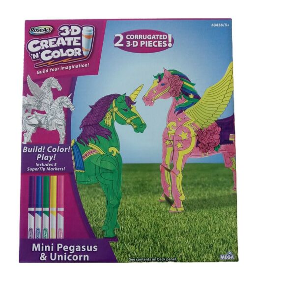 3D Puzzle Unicorn Pegasus Set - Build & Color 🧩 - Picture 6 of 10